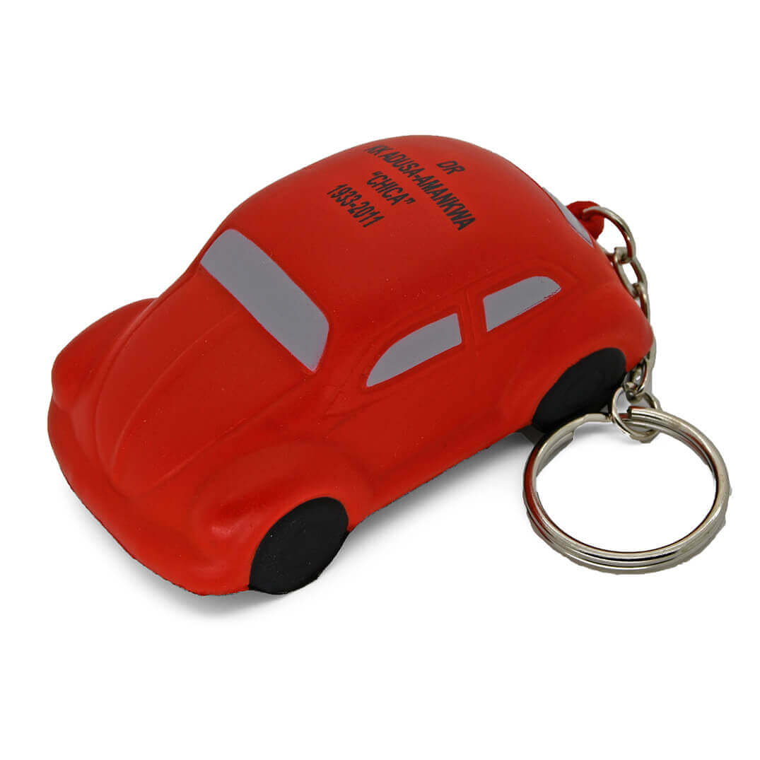 Red VW Beetle Keyring Stress Ball