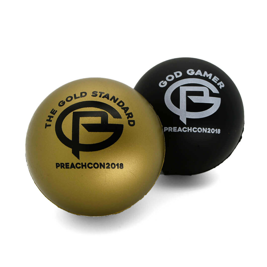 Black and Gold 70mm Stress Balls