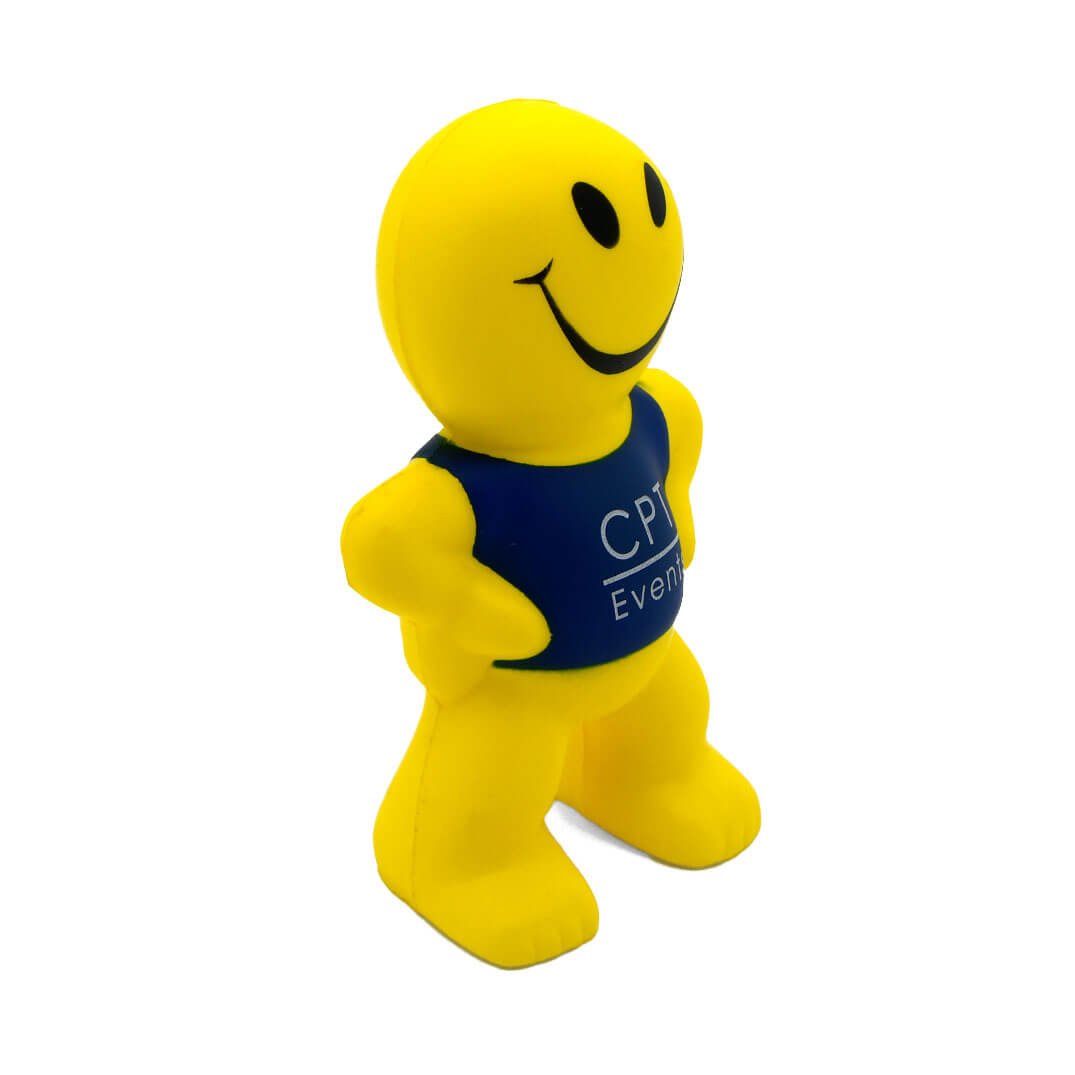Smiley Man Stress Ball Side View
