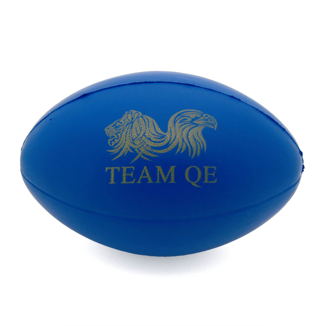 Blue Stress Rugby Ball