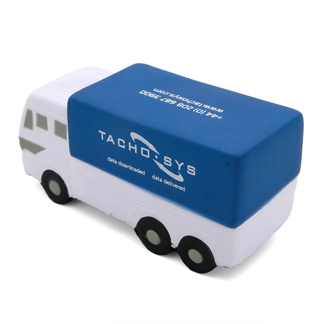 Blue Truck Lorry Stress Ball Rear View