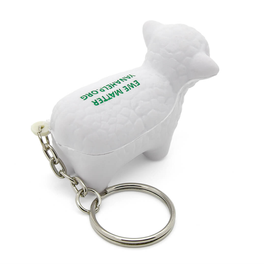 Sheep Keyring Stress Ball Rear View