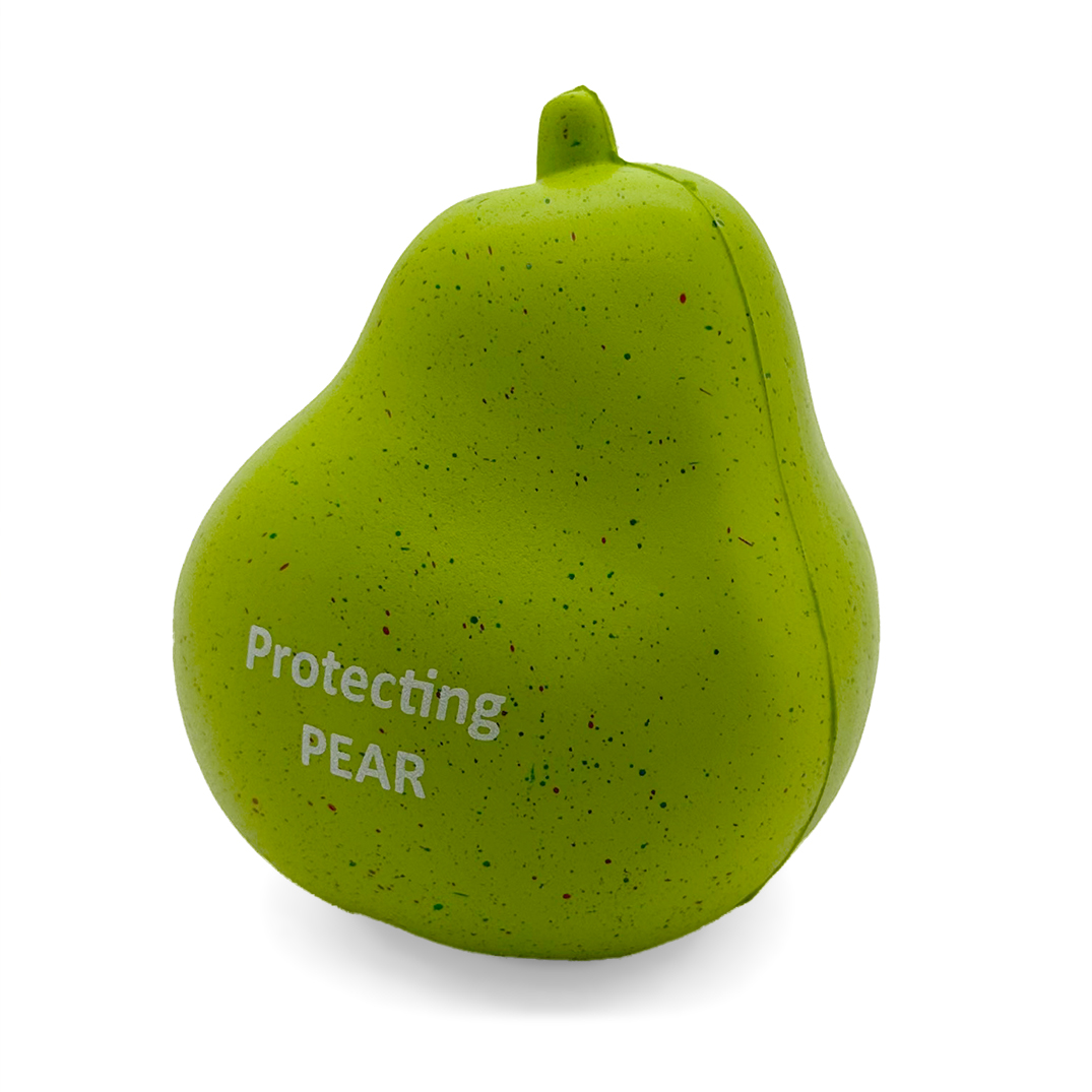 Pear Stress Ball - Rear View