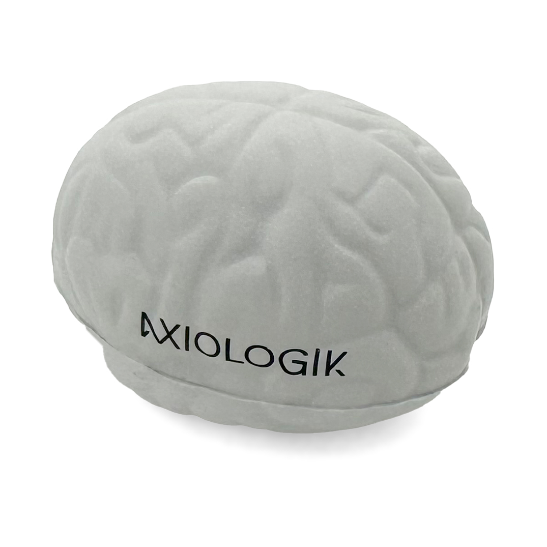 Small Brain Stress Ball - Grey