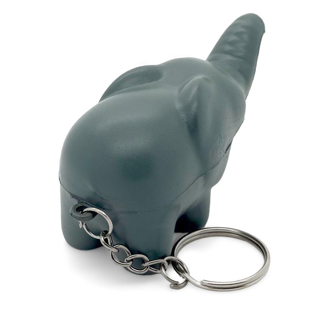 Elephant Keyring Stress Ball Rear Keyring View