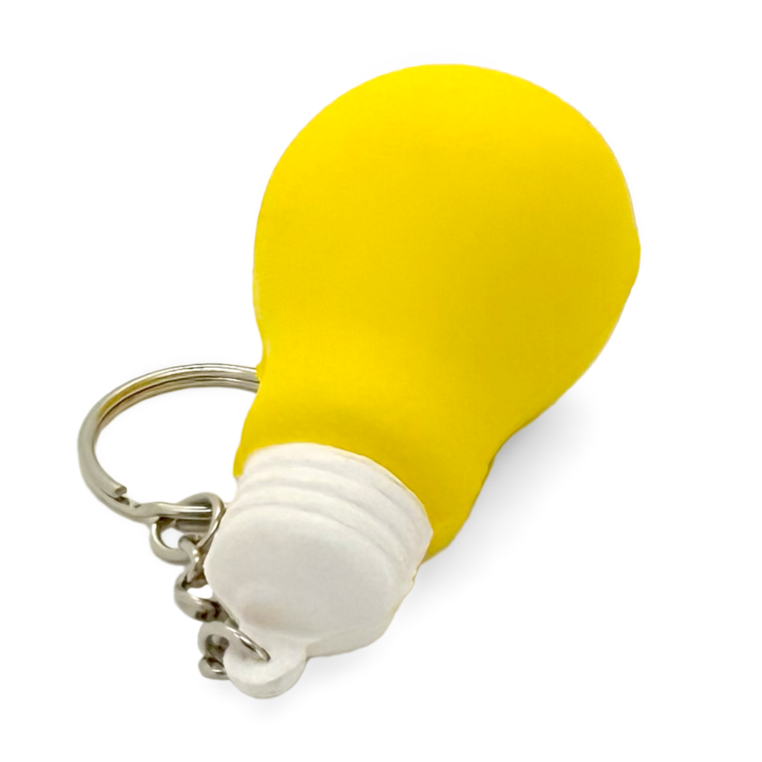 Squeezy Stress Lightbulb Keyring Thread End