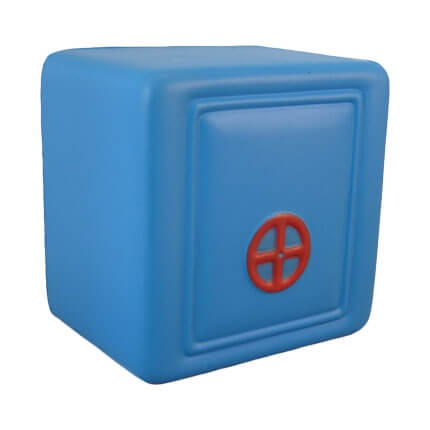 Safe shaped stress ball shape front view