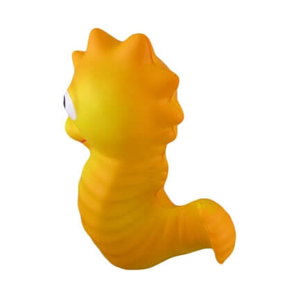 Seahorse shaped stress toy back view