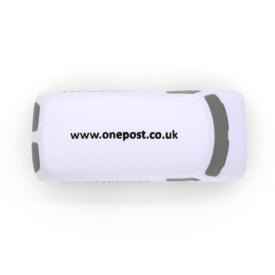 White Van Stress Ball Overhead View