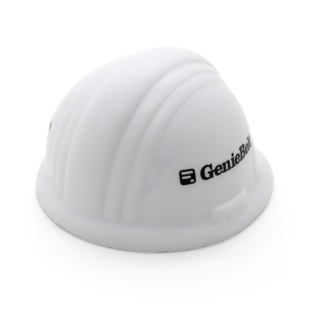 White Hard Hat Stress Ball Rear View