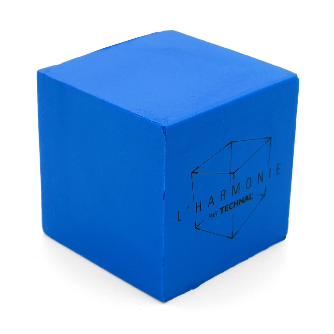 50mm Cube Stress Ball Blue
