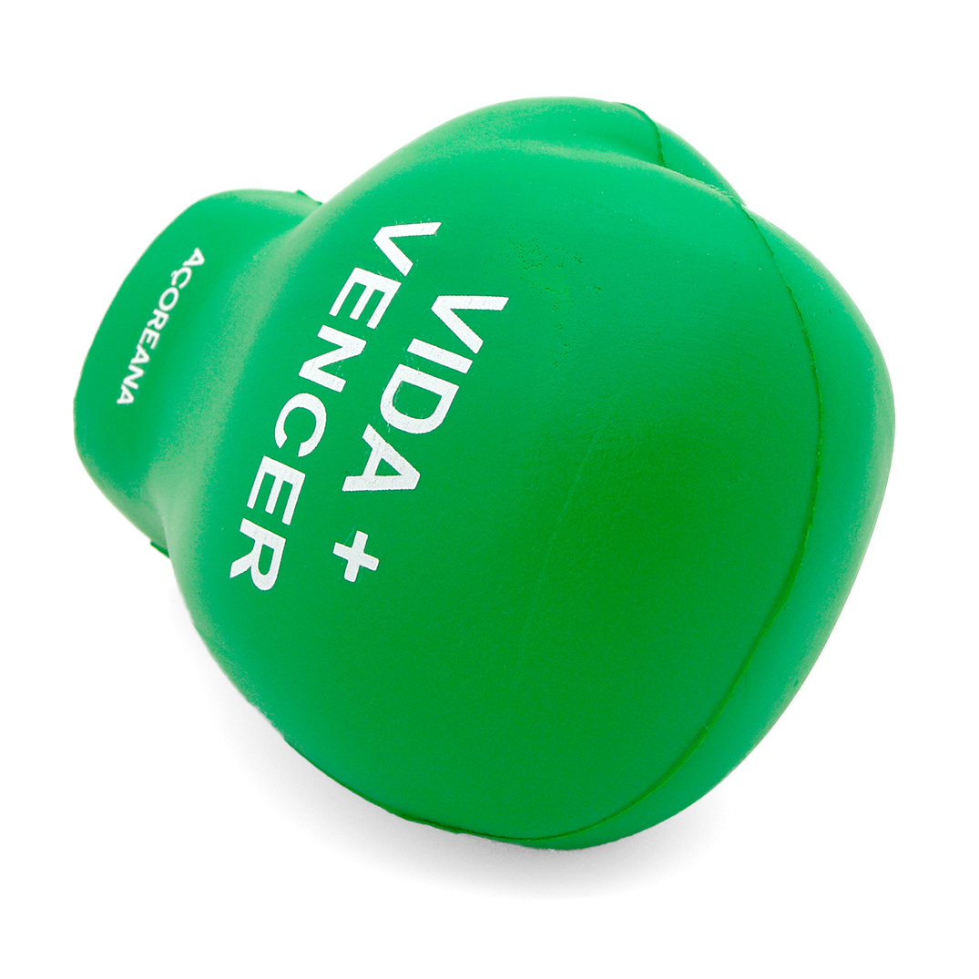 Green Boxing Glove Stress Ball End View