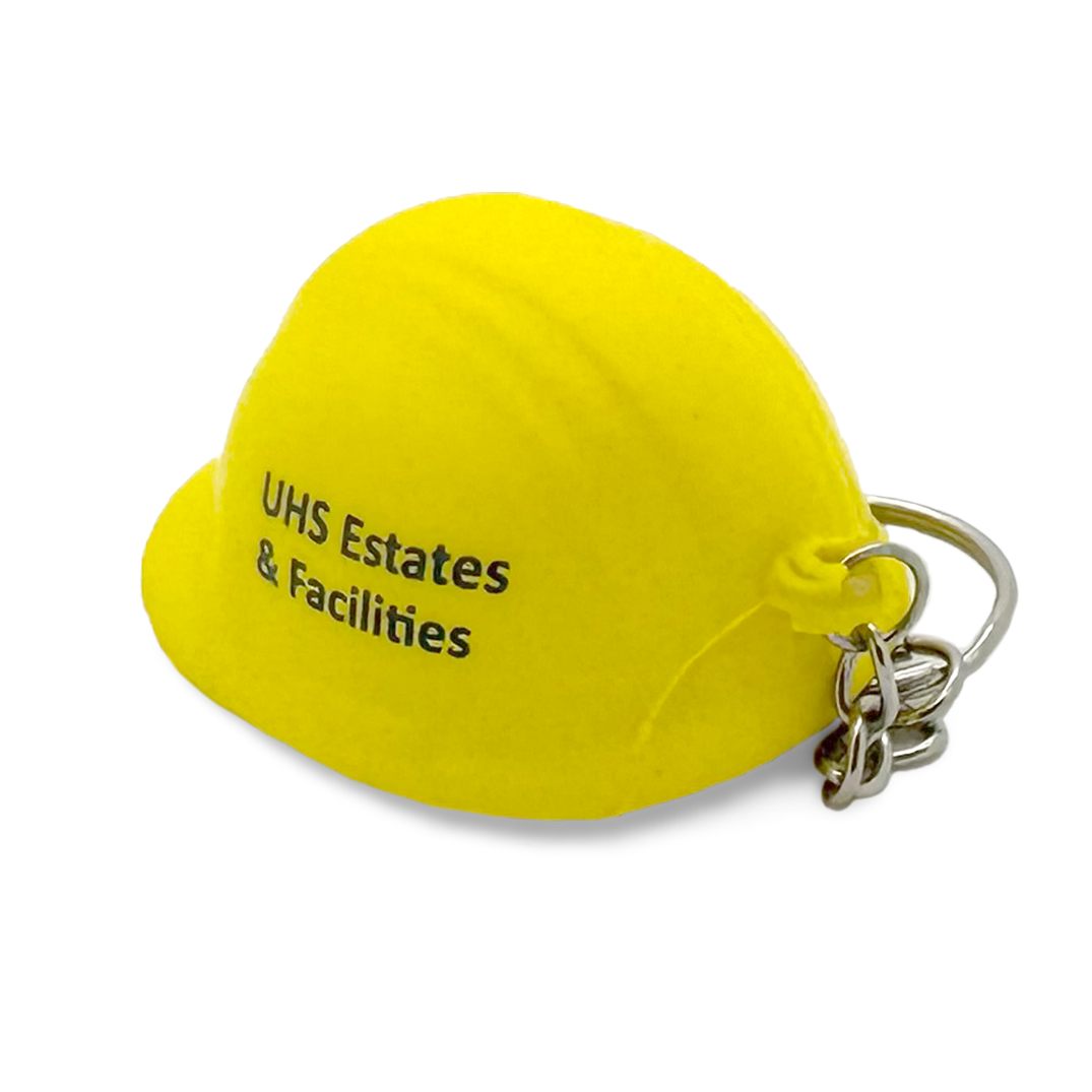 Hard Hat Keyring Stress Ball Side