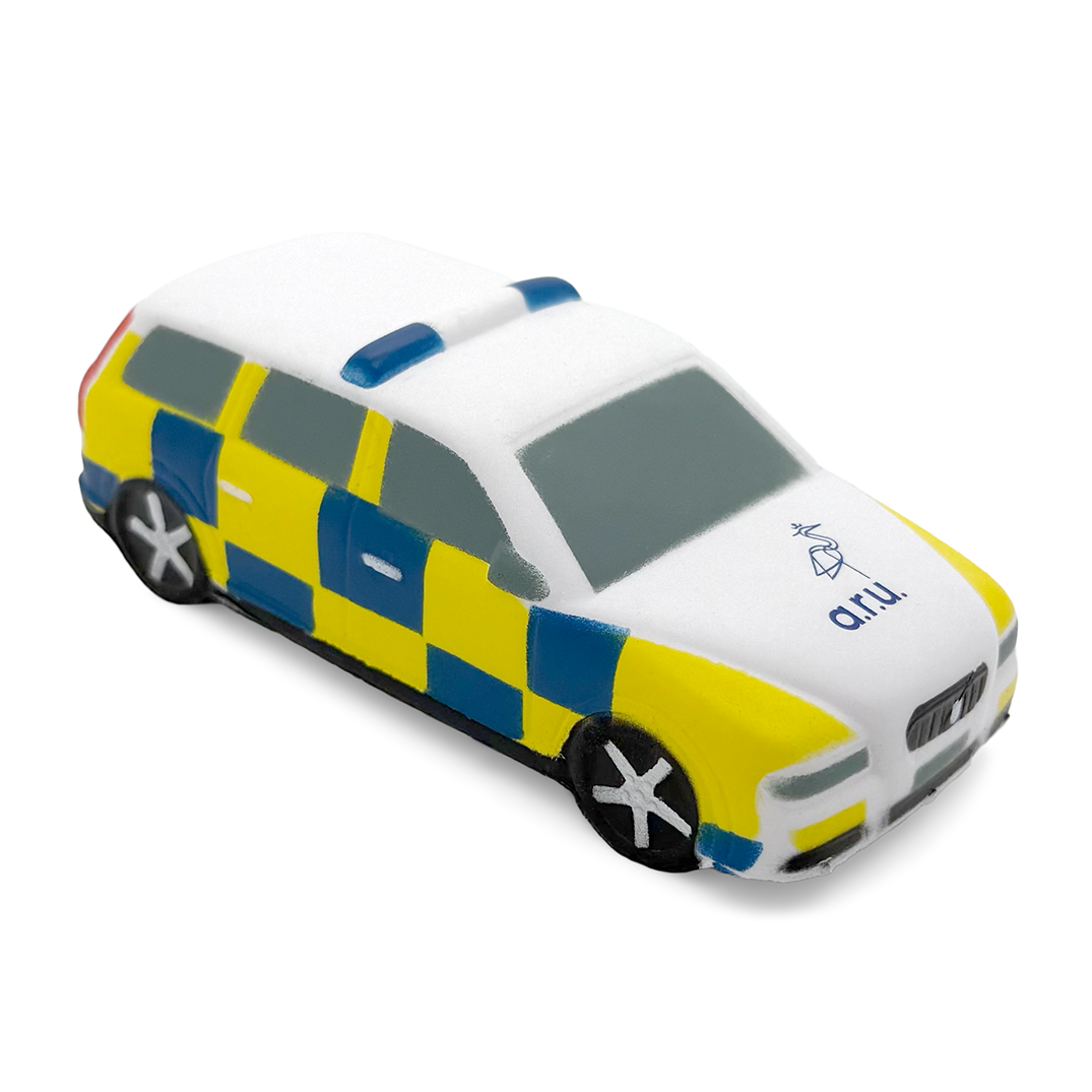 Stress Police Car Front View Alternate