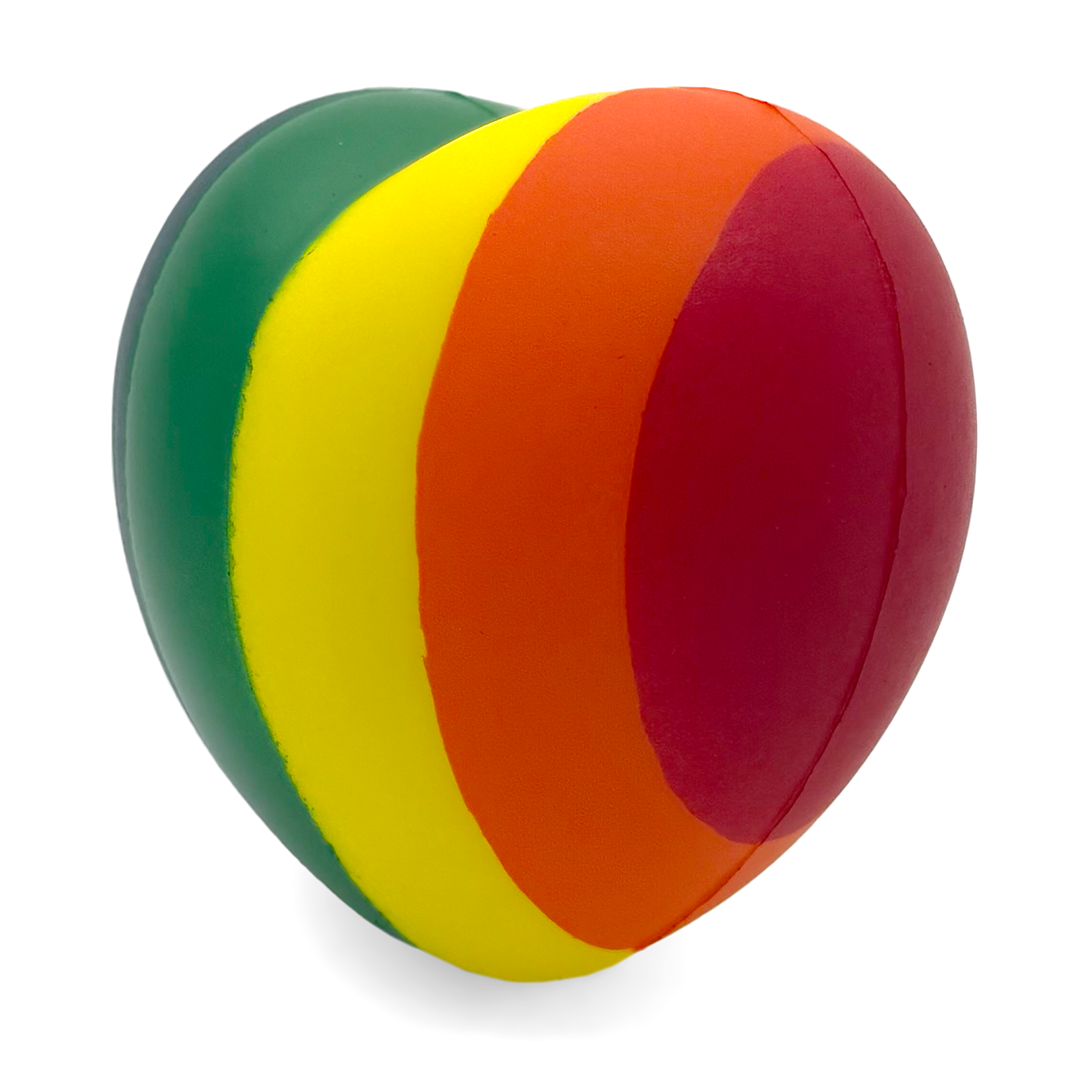 Rainbow Heart Stress Ball Side
