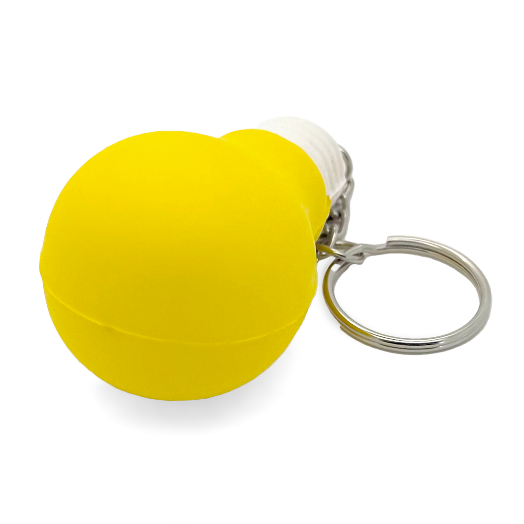 Lightbulb Stress Ball Keyring Top View