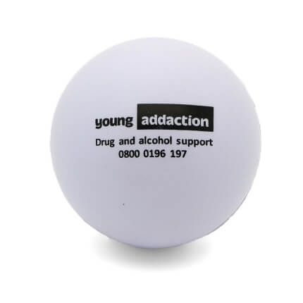 Young Addaction 60mm White Stress Ball