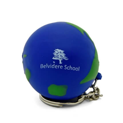 Globe Shaped Keyring Stress Ball Front