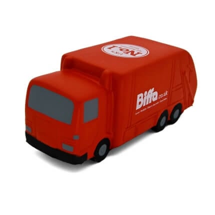 Red Biffa Stress Recycling Lorry Front View
