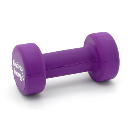 UK Made Purple Stress Dumbbell Handle View
