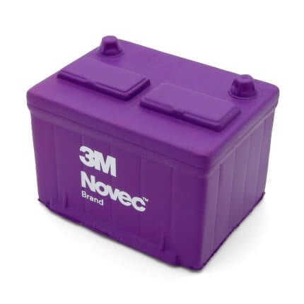Car Battery Stress Ball in Purple Front View