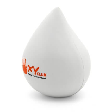 White Droplet Stress Ball Side View