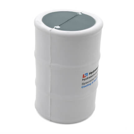 White Oil Drum Stress Ball Side View