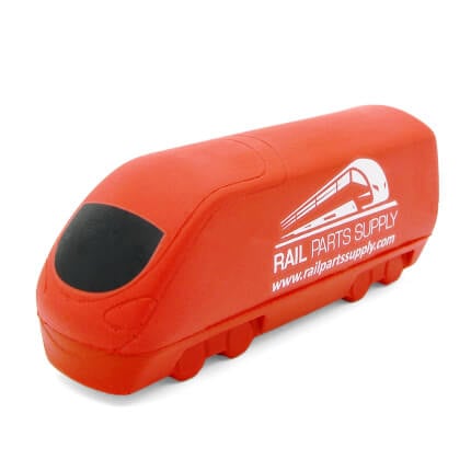 Train Stress Ball Front View in Red