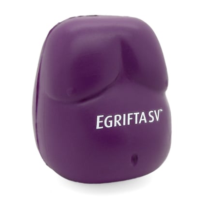Purple Belly Stress Ball Without Hairs Front View