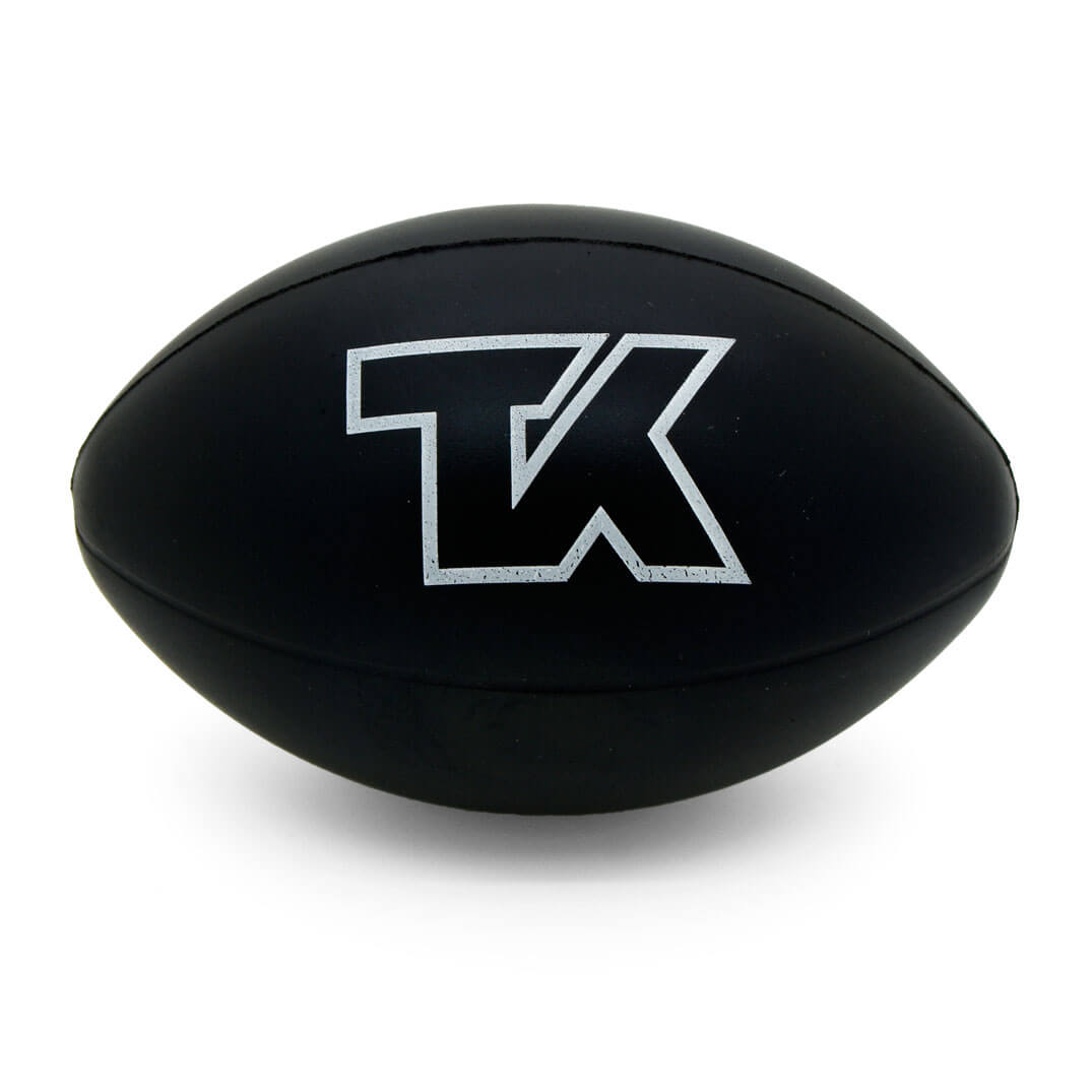 TeeKay Shipping Black Rugby Ball Front View