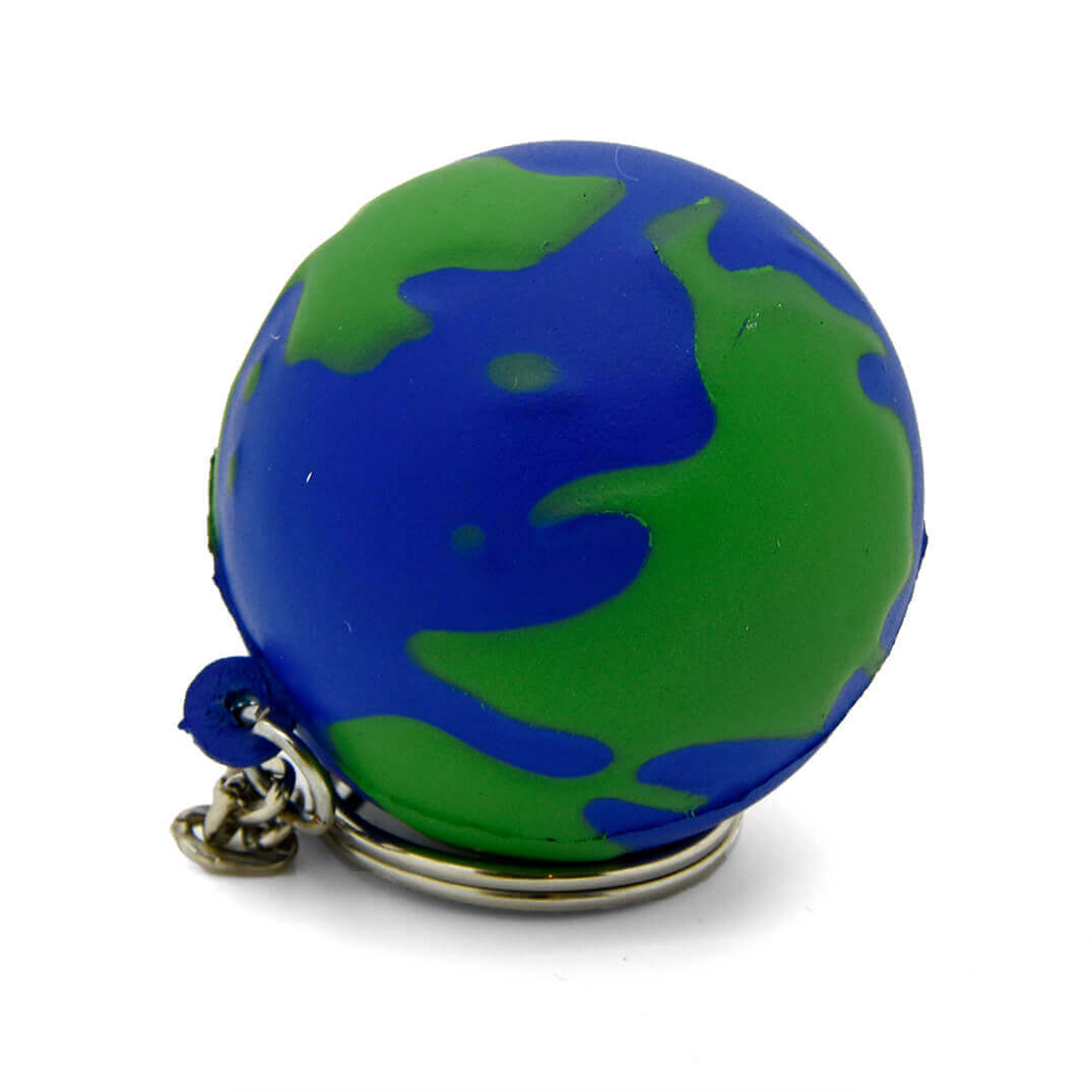 Globe Shaped Keyring Stress Ball Rear