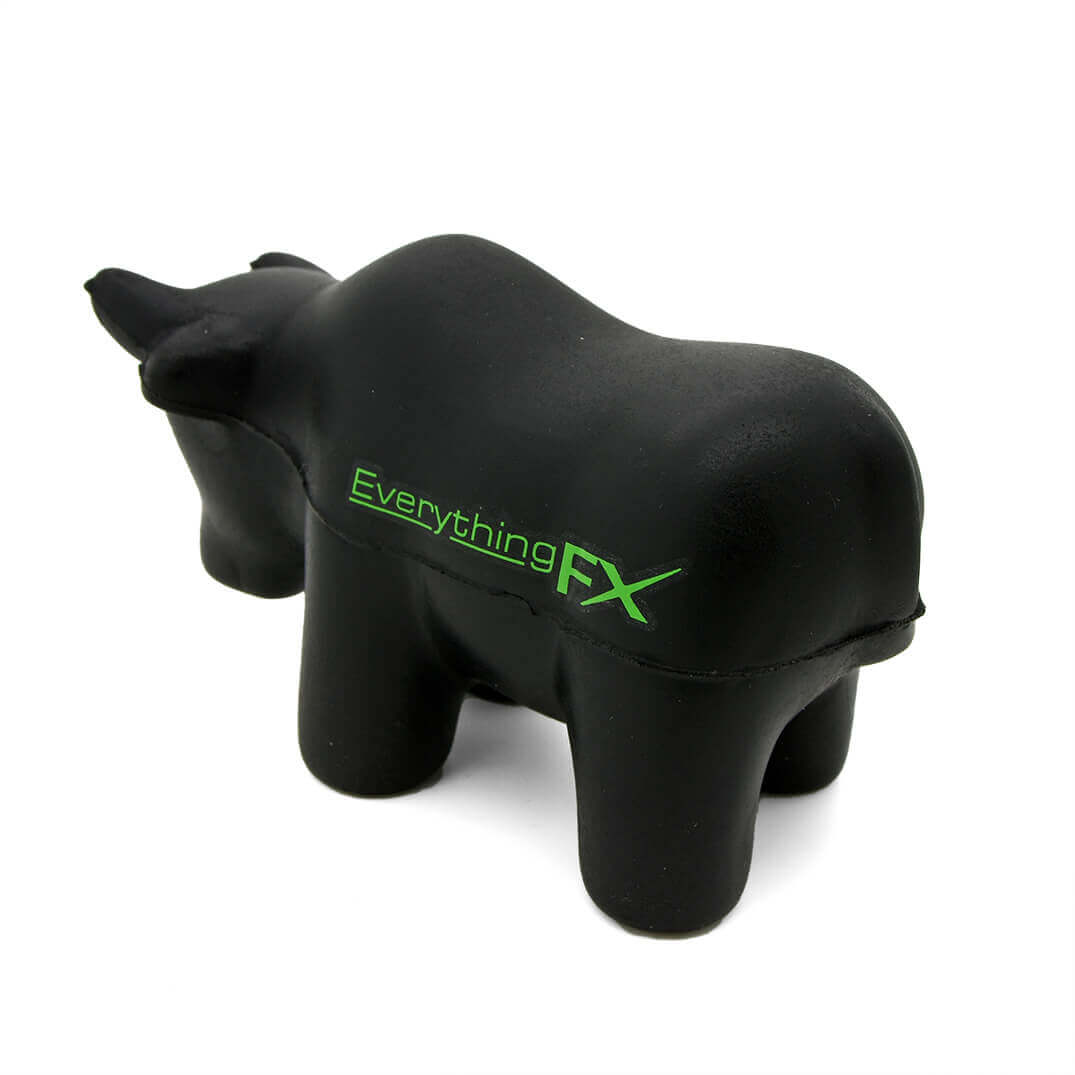 Black Bull Shaped Stress Ball Rear