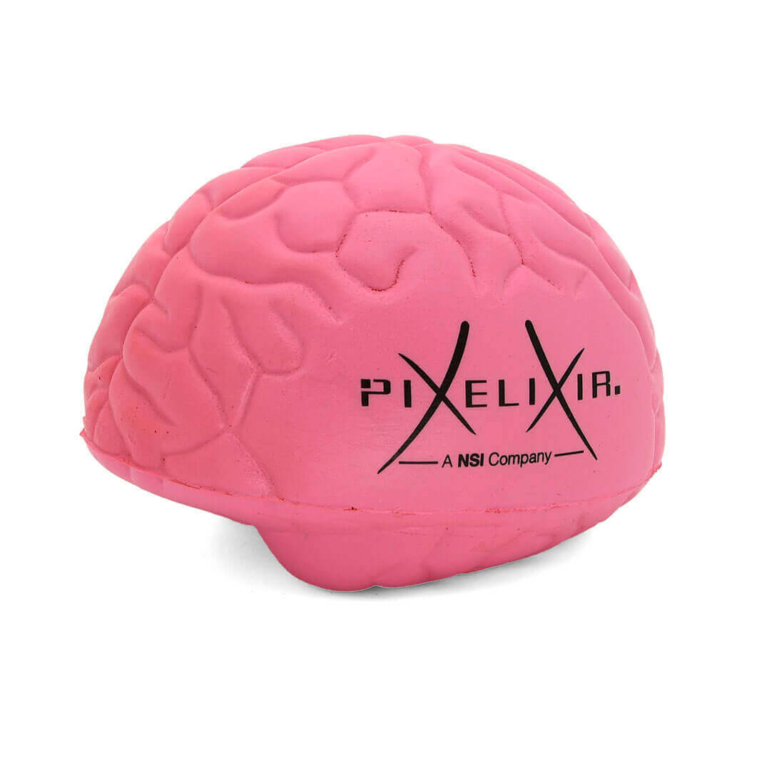 Pixelixir Large Pink Stress Brain
