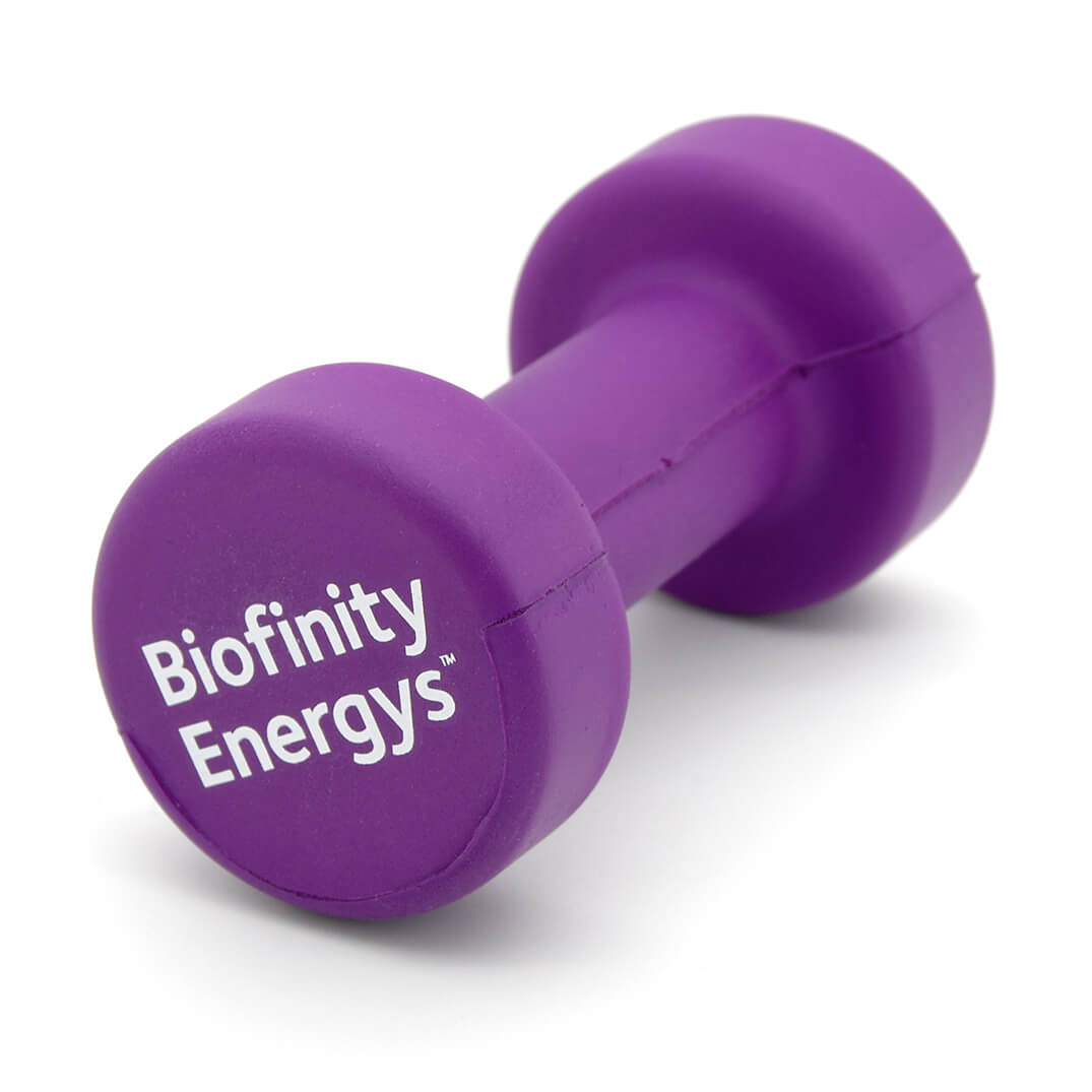 Purple Dumbbell Stress Ball Ends