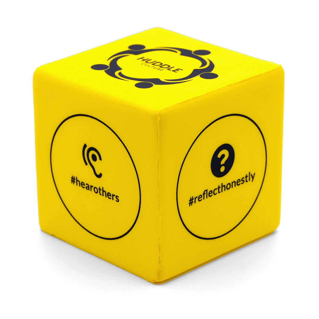 63mm Yellow Cube Stress Ball