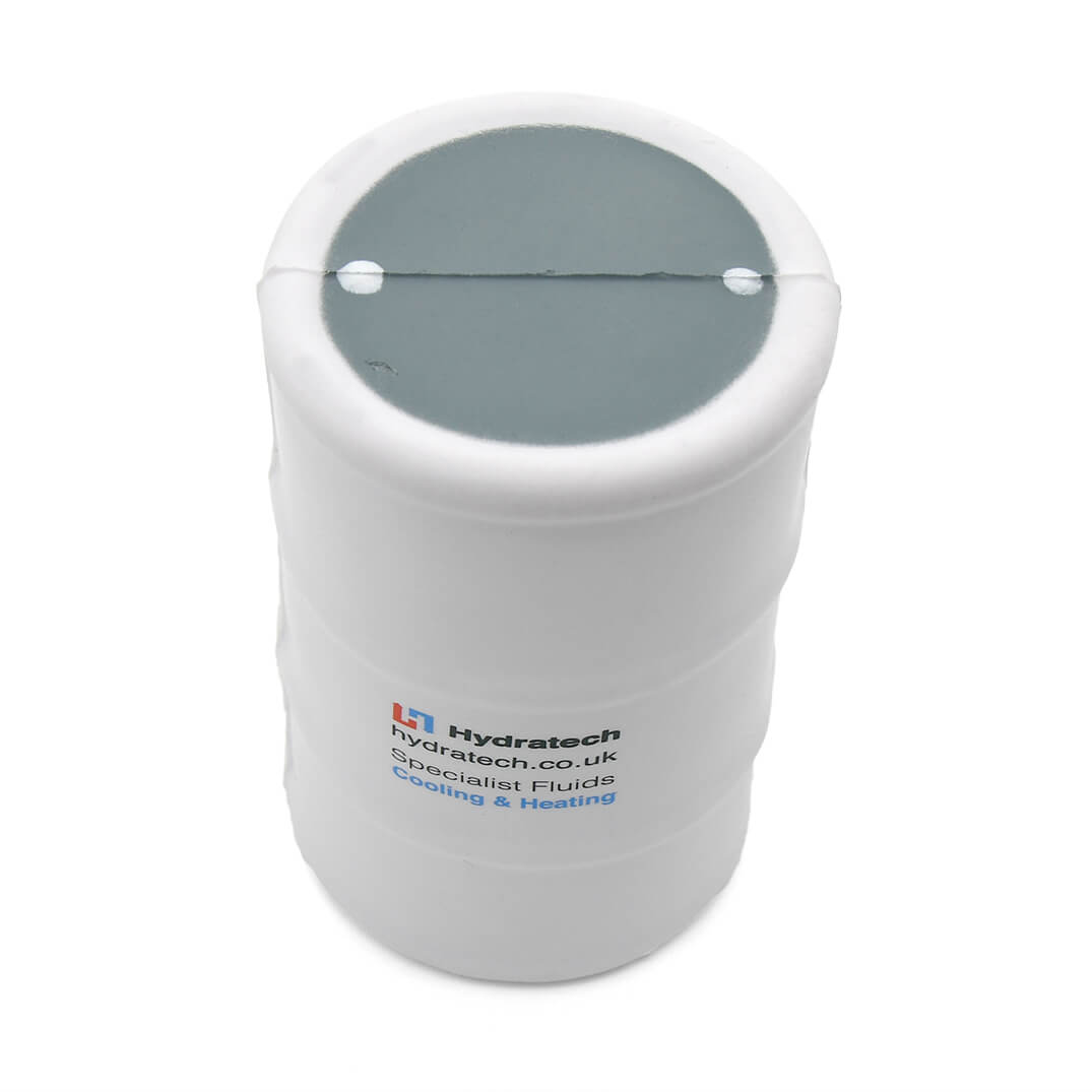 White Oil Drum Stress Ball Aerial View