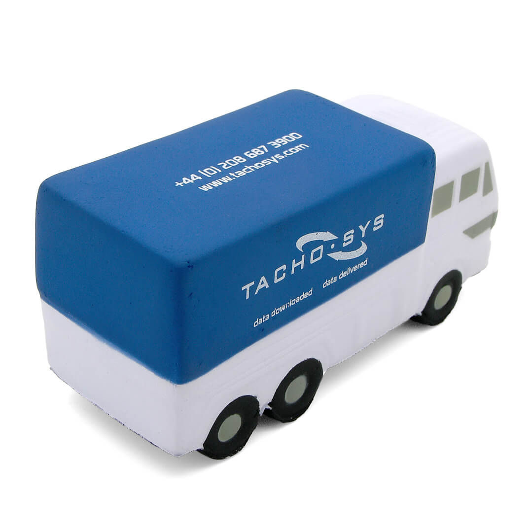 Blue Truck Lorry Stress Ball Alternate Rear View