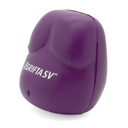 Purple Belly Stress Ball Without Hairs Side View