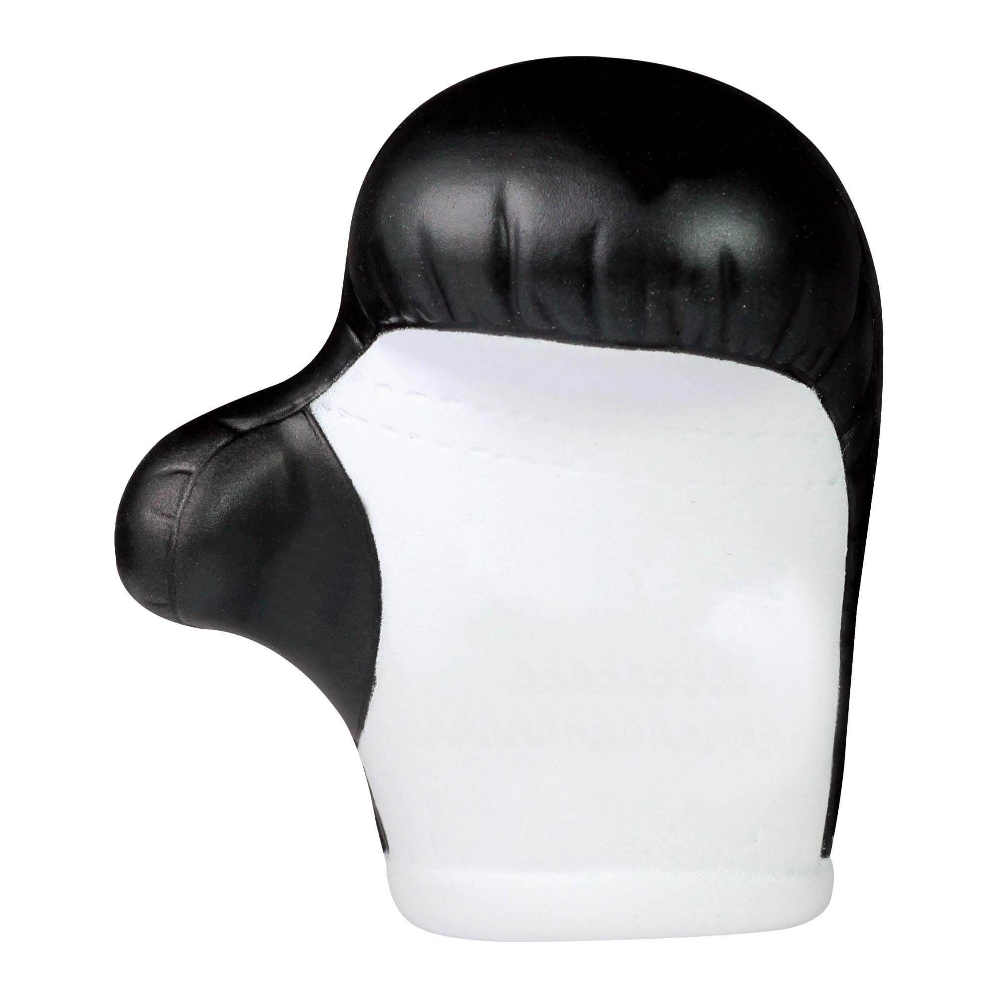 Boxing Glove Stress Ball Front View Black and White