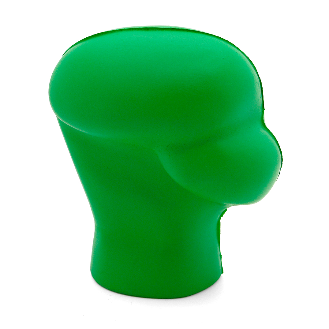 Green Boxing Glove Stress Ball Upright Palm View