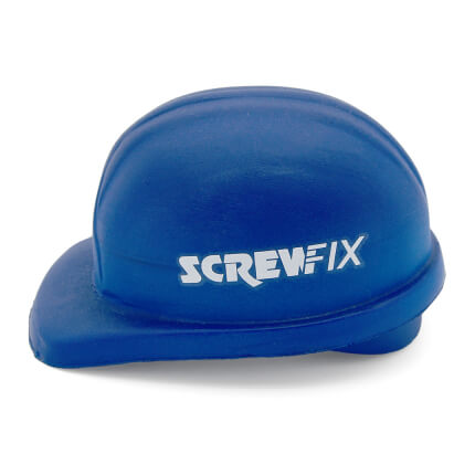 Blue Hard Hat Stress Ball Side View